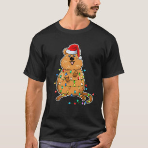Quokka Tragen Weihnachtsmannmütze Xmas Quokka Love T-Shirt
