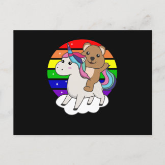 Quokka Unicorn Rainbow Animals Quokkas Unicorns Postkarte