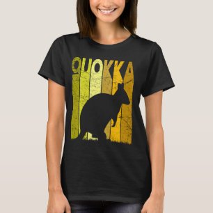 Quokka Vintag Australian Animal Retro Quokka Macr T-Shirt