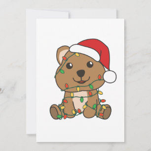 Quokka Weihnachts-Wintertiere Quokkas Feiertagskarte