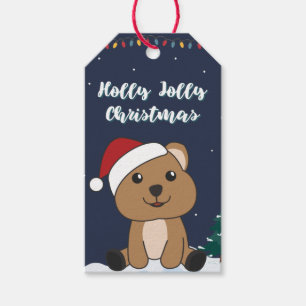 Quokka Weihnachtsschnee Wintertiere Quokkas Gesche Geschenkanhänger