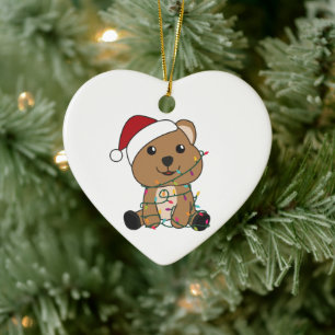 Quokka Weihnachtsschnee Wintertiere Quokkas Keramik Ornament