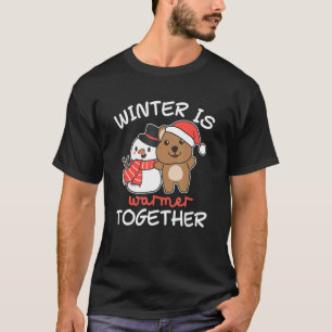 Quokka Winter ist wärmer zusammen Schneemann Schne T-Shirt
