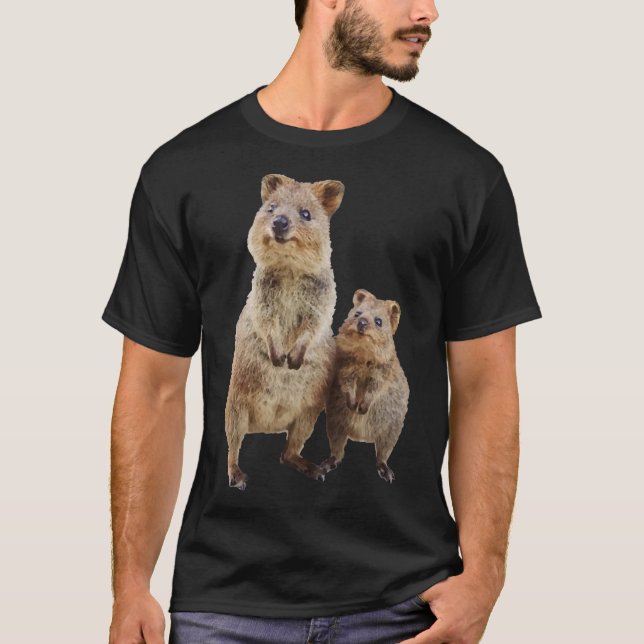 Quokka with Baby Cute Australian Teddy Bear Essent T-Shirt (Vorderseite)
