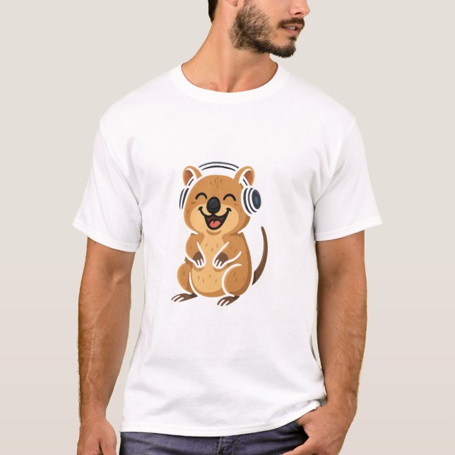 QuokkaBeats – The Happiest DJ on Earth! T-Shirt (Vorderseite)