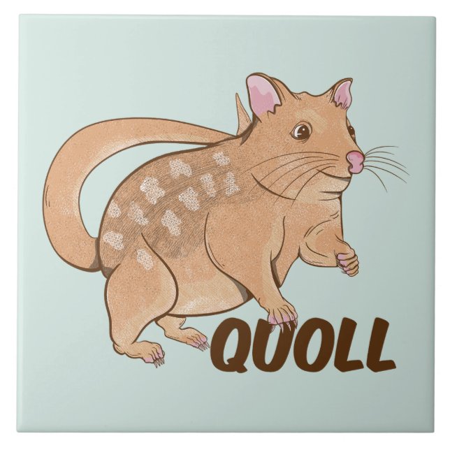 Quoll Australian Marsupial Fliese (Vorderseite)