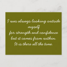 Quotable Postkarte - Selbstvertrauen