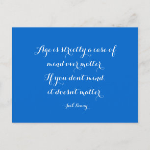 Quotable Quotes - Alter und Einstellung Postkarte