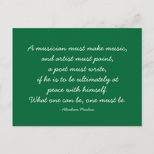 Quotable Quotes - Arbeit und Karriere Postkarte (Vorderseite)