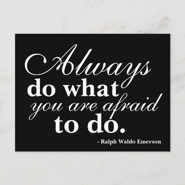 Quotable - Tu, was du am meisten fürchtest - Post  Postkarte (Vorderseite)