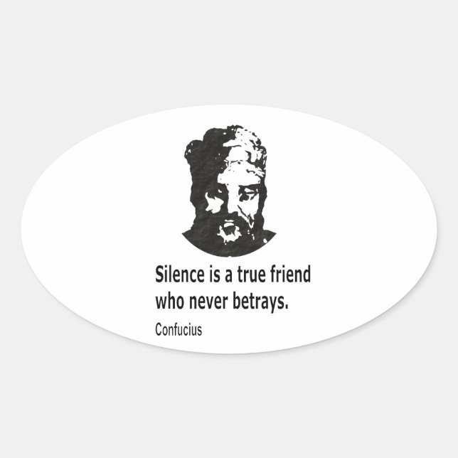 Quote By Konfucius Ovaler Aufkleber (Vorderseite)