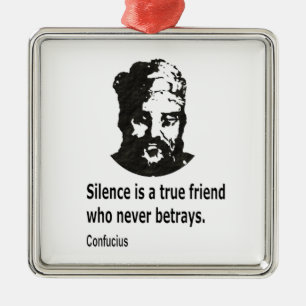 Quote By Konfucius Silbernes Ornament