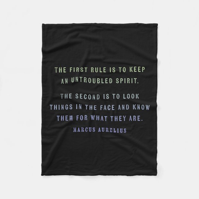 Quote By Marcus Aurelius Stoic, Mindset Motivation Fleecedecke (Vorderseite)