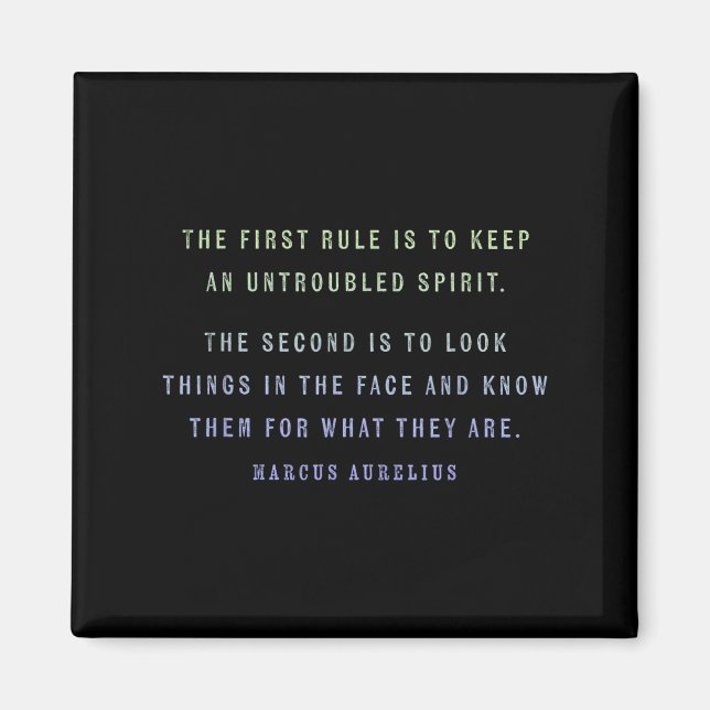 Quote By Marcus Aurelius Stoic, Mindset Motivation Magnet (Vorne)