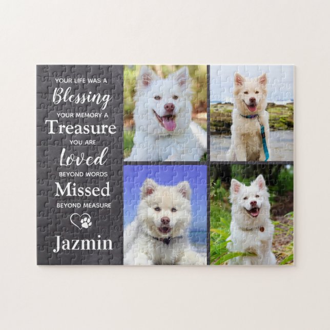 Quote für Tierverlieren - Beileid für Haustiere -  Puzzle (Horizontal)