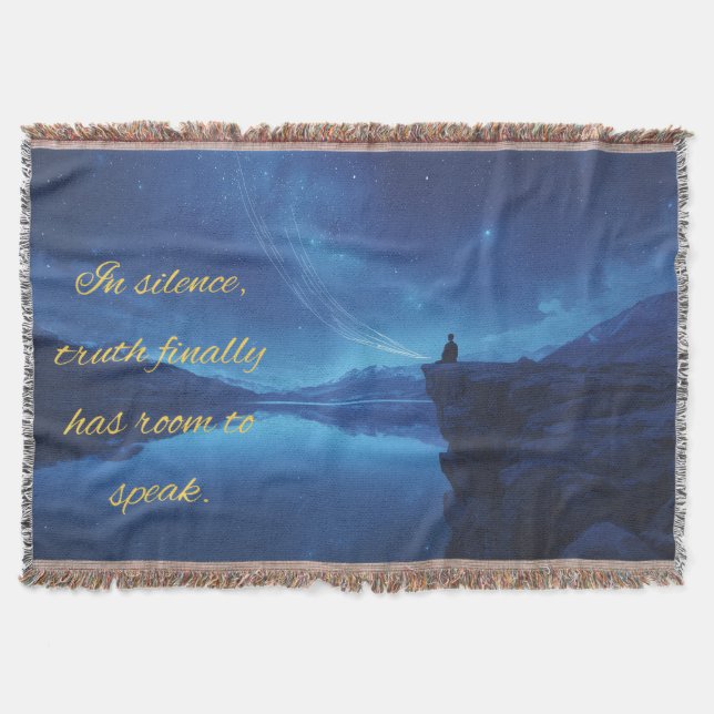 Quote of Silience Throw Blanket Decke (Vorderseite)