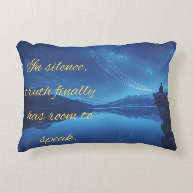 Quote on Silence Pillow Dekokissen (Vorderseite)