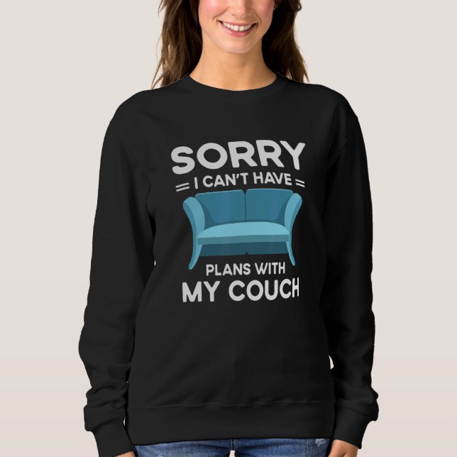 Quote Sofa Potato Living Room Sweatshirt (Vorderseite)
