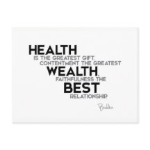 QUOTEN: Buddha: Gesundheit: bestes Geschenk