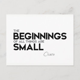 QUOTEN: Cicero: Anfänge sind klein Postkarte