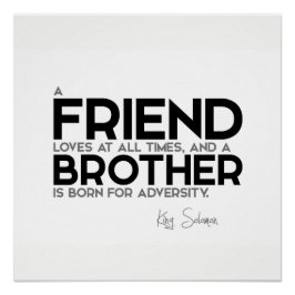 QUOTEN: König Solomon: Ein Freund Lieben zu jeder  Poster