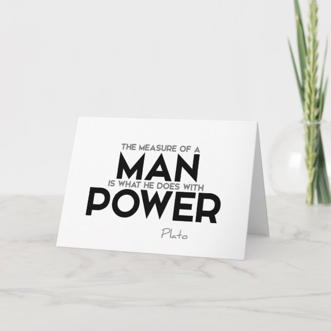 QUOTEN: Plato: Messung eines Mannes, Powers Karte (Vorderseite)