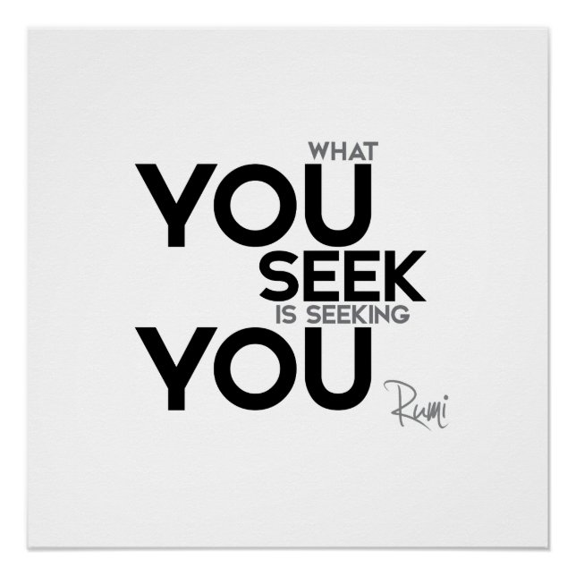 QUOTEN: Rumi - Du suchst dich Poster (Vorderseite)