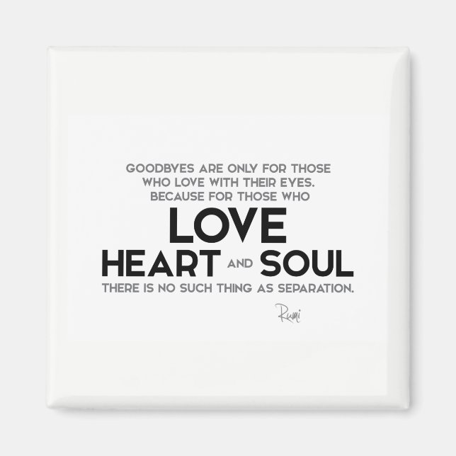 QUOTEN: Rumi: Goodbys, Trennung Magnet (Vorne)
