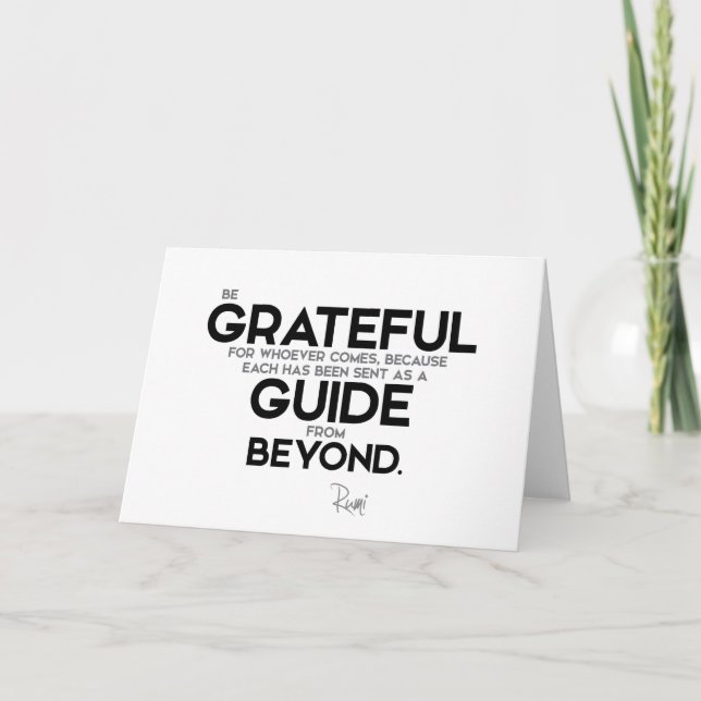 QUOTEN: Rumi: Leitfaden von jenseits Karte (Vorderseite)