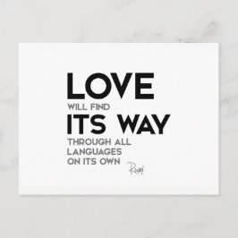 QUOTEN: Rumi: Liebe findet ihren Weg Postkarte