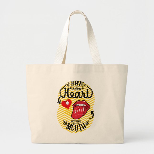 QUOTEN SARCASM JUMBO STOFFBEUTEL (Vorne)