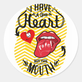 QUOTEN SARCASM RUNDER AUFKLEBER