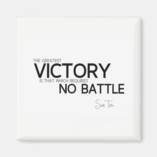 QUOTEN: Sun Tzu: Bester Sieg Magnet (Vorne)