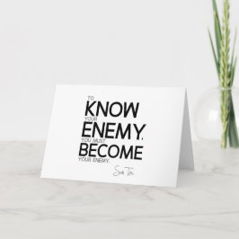 QUOTEN: Sun Tzu: Kenne deinen Feind Karte