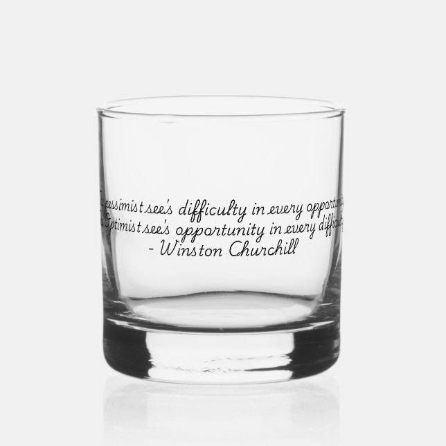 "Quotes for Life" Collection - Winston Churchill Whiskyglas (Vorderseite)
