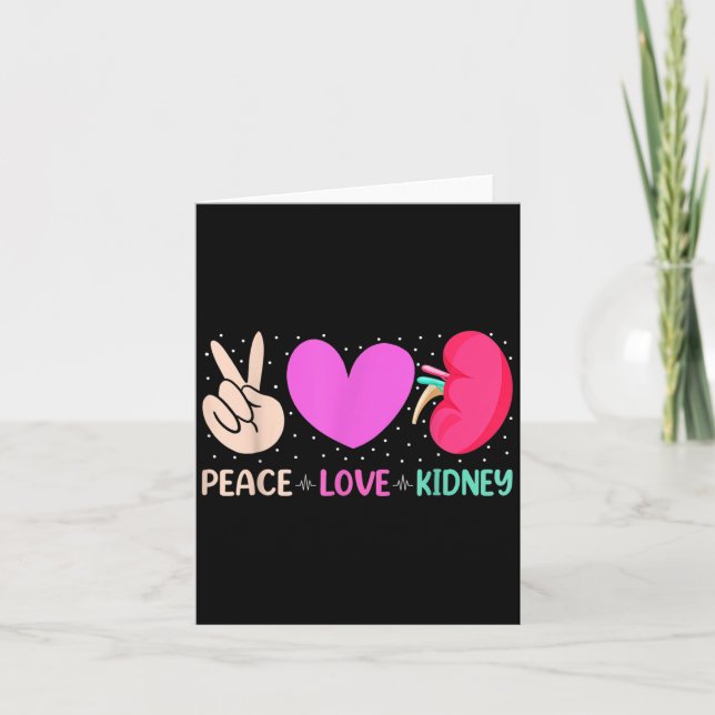 Quotes Nurse Peace Liebe Nephrologie Nephrologie D Karte (Vorderseite)