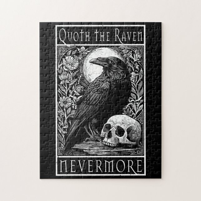 Quoth the Raven - Nevermore - Edgar Allan Poe art Puzzle (Vertikal)