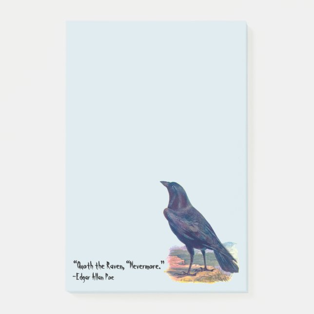 Quoth the Raven Nevermore The Ravens Post-it Klebezettel (Vorderseite)