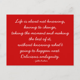 Quotierbare Postkarte - Leben und Herausforderung