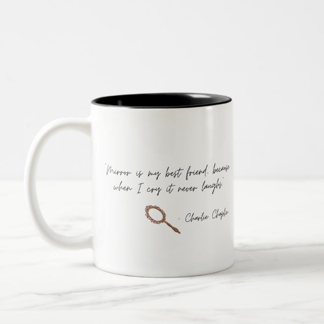 Quotierbare Quotes Zweifarbige Tasse (Links)