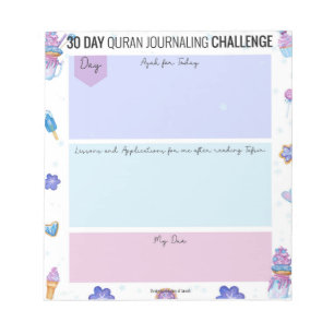 Quran 30 Tage Challenge Journal Notizblock