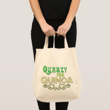 Qurazy for Quinoa © - Funny Quinoa Slogan Tote Bag