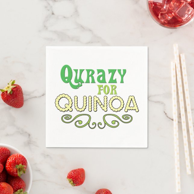 Qurazy for Quinoa © - Funny Quinoa thematisch Serviette (Beispiel)