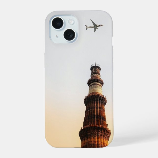 Qutub Minar  iPhone 15 Hülle (Rückseite)