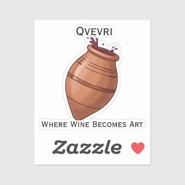 Qvevri Aufkleber (Blatt)