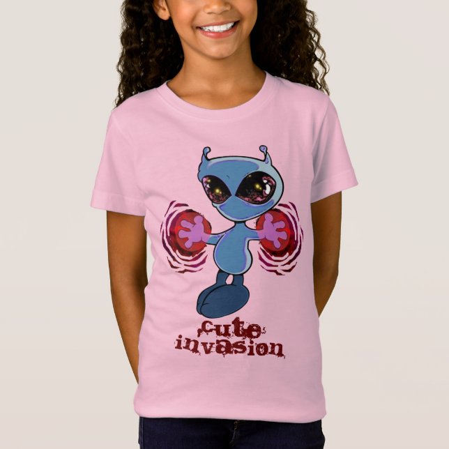 Qwiby: Niedlicher Invasion Kleinkind T - Shirt (Vorderseite)