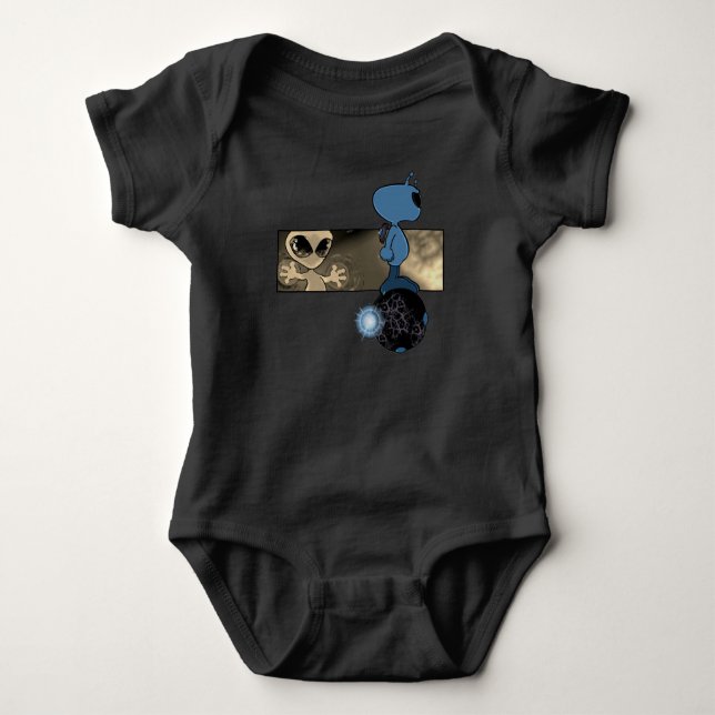Qwiby | Sphere Rider Baby Strampler (Vorderseite)