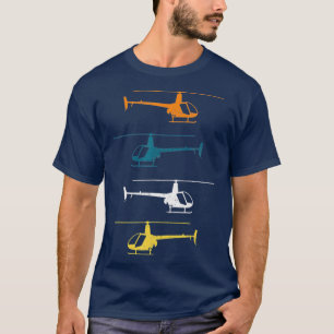 R22 Hubschrauberpilot mit Hubschraubern Art T-Shirt