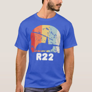 R22 Kommerzieller Retro-Vintager Hubschrauber für T-Shirt