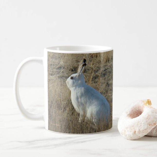 R25 Schneehase Kaffeetasse (Mit Donut)